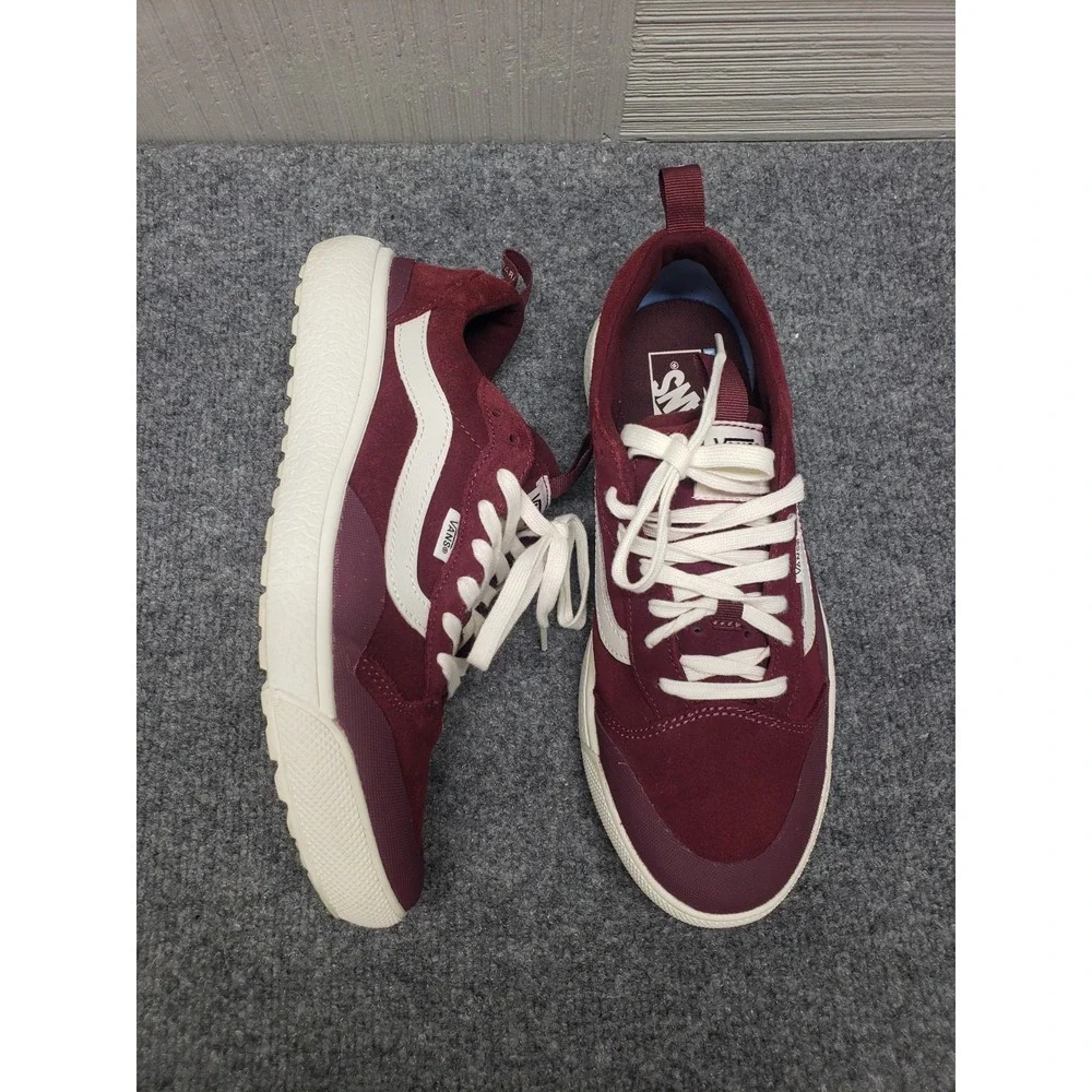 Vans Women Sneaker Shoe 10.5 Burgundy Suede UltraRange EXO SE Lace Up Low Top